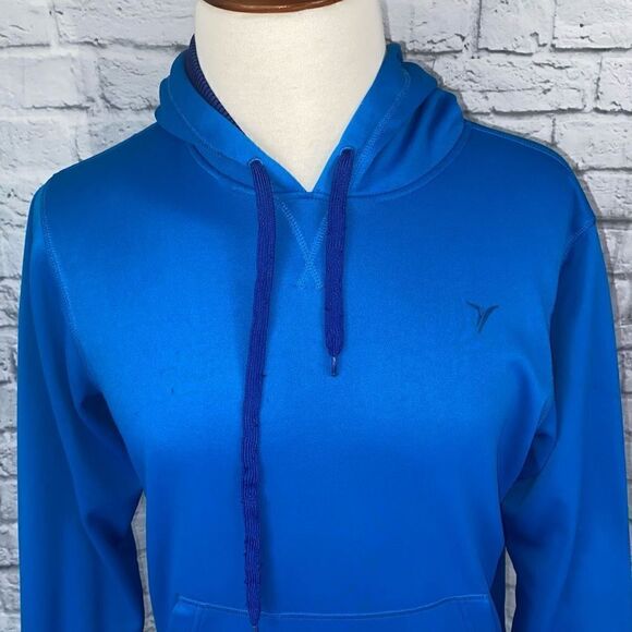 Old navy active men M dri fit pullover Longsleeve hoodie w/drawstring blue - Picture 3 of 11